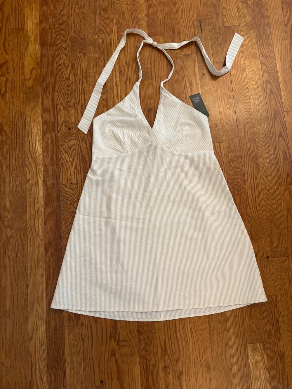 wild fable Cream Halter Keyhole Mini Dress